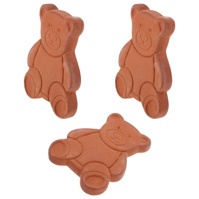 SHINYPASING 3pcs Bear-Shaped Terracotta Humidity Absorber and Humidifier Packs for Kitchen Food Storage Containers, Softener for Spices and Marshmallows