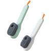 MALUGOGO Shoe Cleaning Brush Household Shoe Scrubber Multifunctional 2pcs with Liquid Dispensing Material Good for Hanging for Easy Cleaning Suitable for Adults view 1