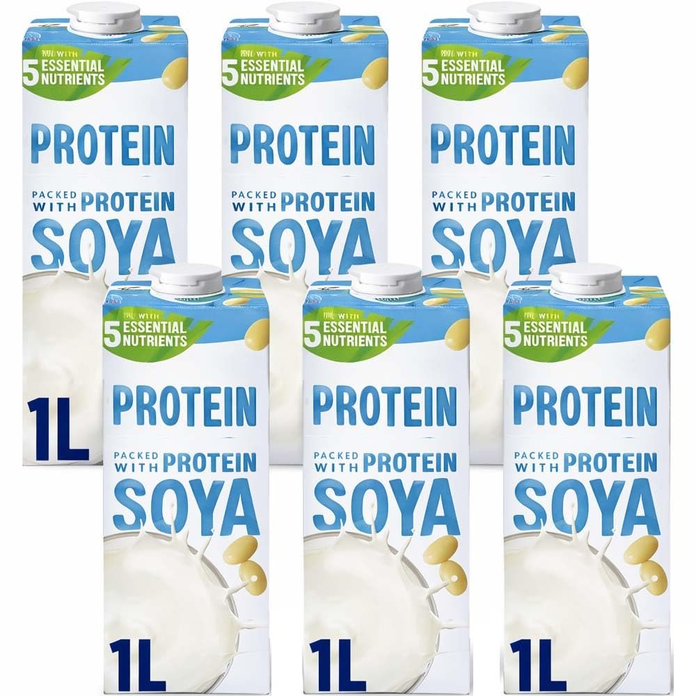 Soya Dairy Free Drink 1L Original Soy Milk Beverage Vegan Drink Long Life Shelf Stable or Chilled Fresh Smooth Creamy Taste - apo (12 x Pack, Soya Original Chilled Dairy Free Drink 1L)