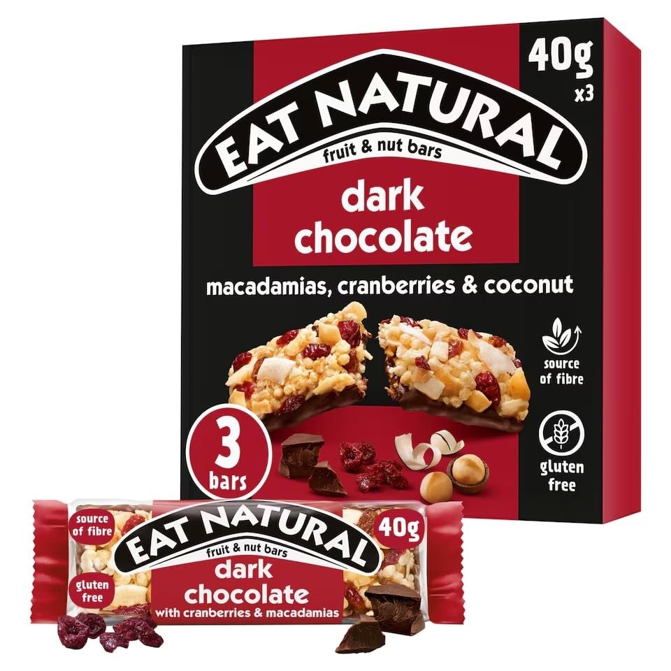 G Sales Bye (Eat Natural Fruit & Nut Bars with Dark Chocolate, Cranberries & Macadamias 3 x 40g)