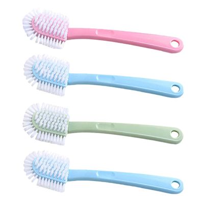 iplusmile Shoe Cleaning Brush Set 4pcs Random Color with Handle for Strong Cleaning Power, Sturdy Decontamination Brushes for Bathroom and Travel Use