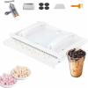 Manual Tapioca Pearl Maker Machine, Cassava Ball Forming Tool with Stainless Steel Striper, for Boba, Taro Balls, DIY Kitchen Gadget view 1