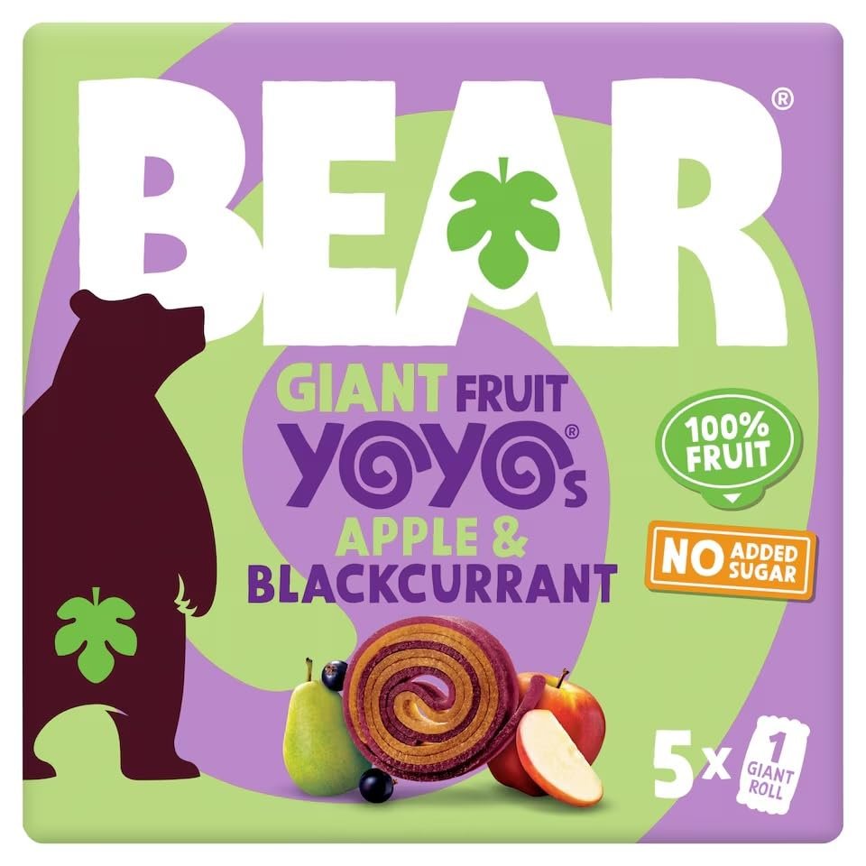 G Sales Bye (BEAR GIANT Fruit Yoyos Apple & Blackcurrant Multipack 5 x 20g)