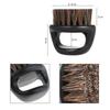 TIDTALEO Men's Portable Beard Brush with Black Abs Handle and Natural Bristles for Hairdressing Salon and Household Use, Ergonomic Design for Comfortable Grooming view 2