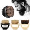 TIDTALEO Men's Portable Beard Brush with Black Abs Handle and Natural Bristles for Hairdressing Salon and Household Use, Ergonomic Design for Comfortable Grooming view 4