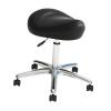 QLECXZI Comfortable Height Adjustable Rolling Stool With Foot Rest Spa Salon And Massage Settings Height Adjustable Stool Wheels Spa Salon Massage PU Leather Step Stools Vanity view 4