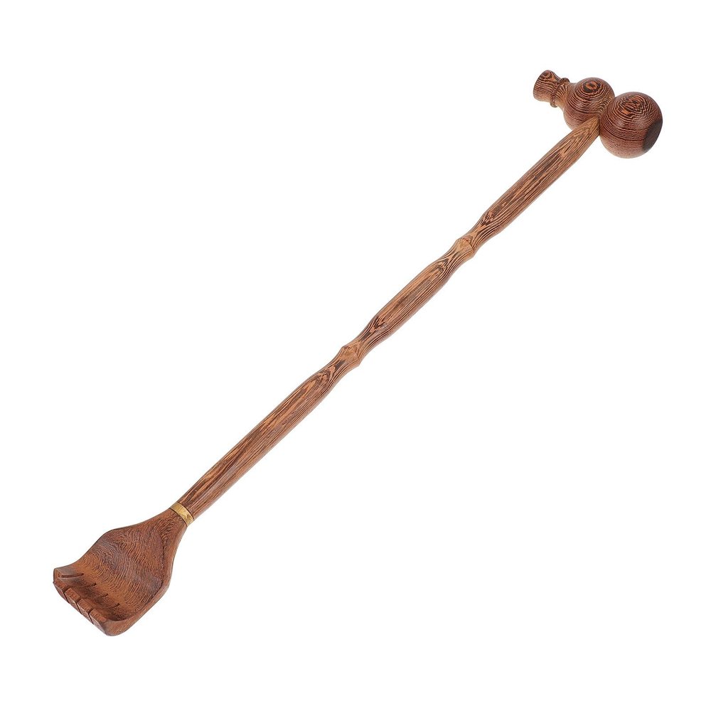 HOMOCONO Creative Wooden Massage Hammer Handheld Body Massager Made of Wenge Wood with Ergonomic Design for Relaxing Use at Home or Office