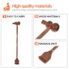 HOMOCONO Creative Wooden Massage Hammer Handheld Body Massager Made of Wenge Wood with Ergonomic Design for Relaxing Use at Home or Office view 3