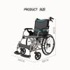 Lightweight Folding Wheelchair, Mobility Aid, Sturdy Construction, Comfortable Pads, 18.3-inch Seat view 2