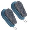 HAKIDZEL 2pcs Blue Cleaning Brush for Shoes and Clothes Made of Sturdy Abs Material, Portable Household Laundry Scrub Brush Suitable for Kitchen and Bathroom Use, No Easy Deformation view 1