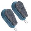 iplusmile 2pcs Portable Clothes Brush and Shoes Scrubbing Brush Set with Hanging Style, Sturdy Abs Material for Household Cleaning in Kitchen and Bathroom view 1