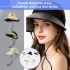 Guline 3 Pcs Adjustable Hat Clips for Wind, Windproof Hat Chin Strap Cord with Buckle, Removable Hat Retainer Clips, Hat Windy Clips for Hiking Fishing Boating Climbing Travel Outdoor Black view 3