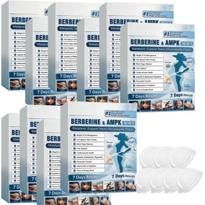 Moringa Metabolic Support Nano Microneedle Patch Berberine & AMPK, 10-N-1, Slimming Patch, Berberine Patches (7 Pieces)