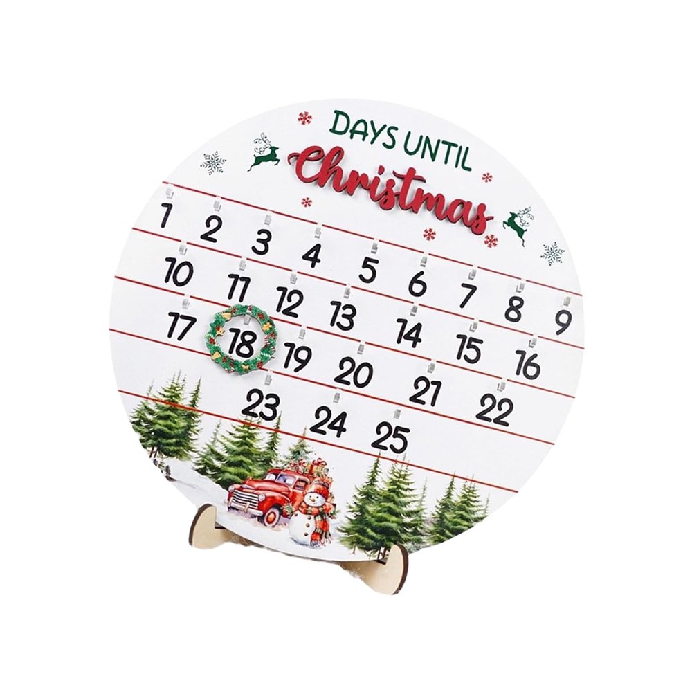 Tsophreniq Handcrafted Wooden Advent Calendar Countdowns Timer Festival Home Decors for Kids Adults Holiday Fun User Friendly Christmas Decors