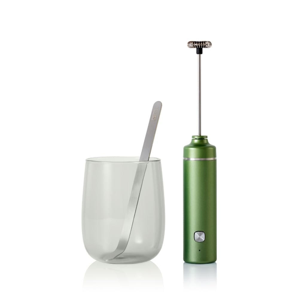 AdHoc Chado Matcha Connoisseur Set, 3 Piece Matcha Set Including Mug, Matcha Spoon and Electric Whisk, Gift Box for Beginners and Entusiasts Making Matcha Tea/Latte