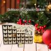 Tsophreniq Wood Christmas Calendar Cabinet Nativity Scene LED Lighting Desktop Ornament with Integrated Light Party Supplies Wooden Christmas Calendar Decoration view 2