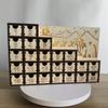 Tsophreniq Wood Christmas Calendar Cabinet Nativity Scene LED Lighting Desktop Ornament with Integrated Light Party Supplies Wooden Christmas Calendar Decoration view 3