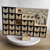 Tsophreniq Wood Christmas Calendar Cabinet Nativity Scene LED Lighting Desktop Ornament with Integrated Light Party Supplies Wooden Christmas Calendar Decoration view 4