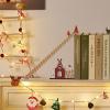 Holiday Wood Santa Staircase Calendar Countdowns Wood Santa Climbing Stairs Calendar for Tabletop Decors Decoration view 2
