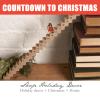 Holiday Wood Santa Staircase Calendar Countdowns Wood Santa Climbing Stairs Calendar for Tabletop Decors Decoration view 4