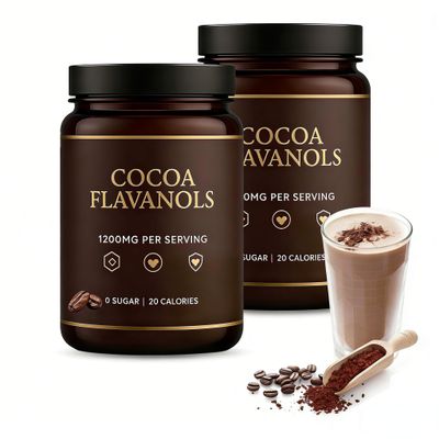 High Flavanol Cocoa Powder, 1200mg Per Serving With Cocoa, Enhance Energy,2Pcs