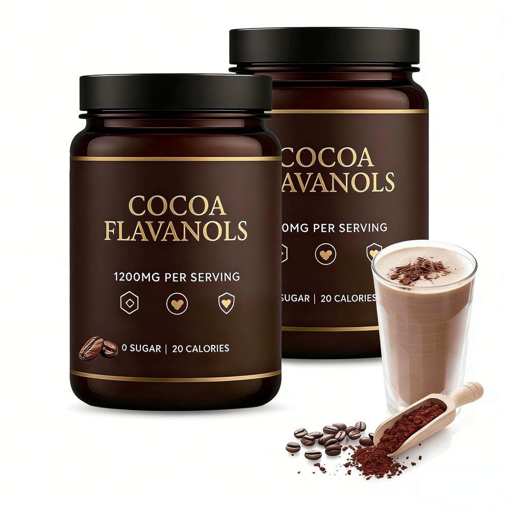 High Flavanol Cocoa Powder, 1200mg Per Serving With Cocoa, Enhance Energy,2Pcs