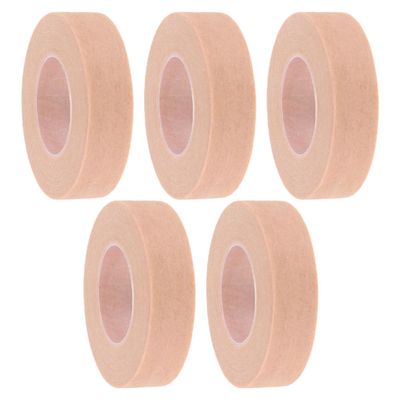 HOODANCOS of Beige Non-Woven Tapes and Eye Brightening 5 Rolls Breathable Makeup Eyelash Lash Strips Suitable for Eyelid Lifting and Lash Grafting for Women