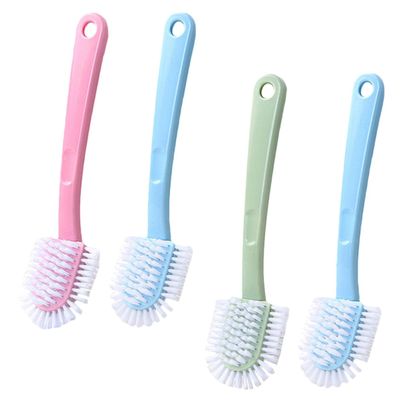 Baluue Shoe Cleaning Brush Set Sturdy Material 4pcs with Comfortable Handle and Hanging Effective Multi- Cleaning Tools Random Color for Office and Travel Use