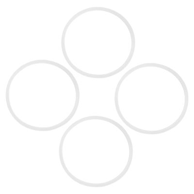 HANABASS 4pcs Replacement Silicone Gasket for Lunch Box Seal Airtight and Tear-Resistant Bento Container Ring Easy to Clean Seal Ring for Meal Prep and Transport to Work