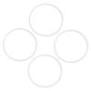 HANABASS 4pcs Replacement Silicone Gasket for Lunch Box Seal Airtight and Tear-Resistant Bento Container Ring Easy to Clean Seal Ring for Meal Prep and Transport to Work view 1