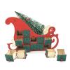 Tsophreniq Christmas Sleigh Tree Wooden Advent Calendar Countdown Party Decor 24 Drawers with LED Light Ornament Kids Advent Calendar view 1