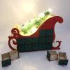 Tsophreniq Christmas Sleigh Tree Wooden Advent Calendar Countdown Party Decor 24 Drawers with LED Light Ornament Kids Advent Calendar view 2
