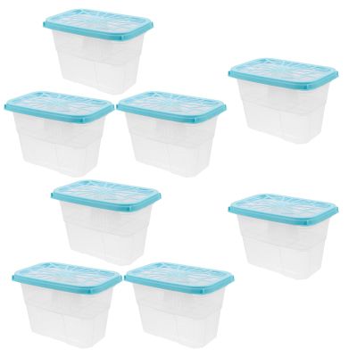 Abaodam 8Pcs Refillable Plastic Moisture Absorber Containers Leak-Proof Mini Dehumidifier Boxes for Home Storage and Bathroom Humidity