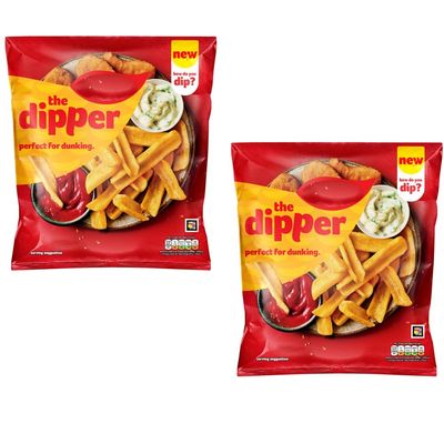 Potato Dipper Chips Bag 500g - Coated Potato Dippers, Lightly Fried Chips Bags (2 x Bags)