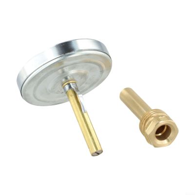 63mm Bimetal Thermometer with Stainless Steel Housing and Brass For Immersion Sleeve for Temperature Display in Central Heating and Industrial Use