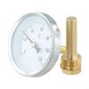 63mm Bimetal Thermometer with Stainless Steel Housing and Brass For Immersion Sleeve for Temperature Display in Central Heating and Industrial Use view 2