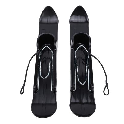 NOENNULL 2 Pcs Winter Snow Sled Board, Stroller Skis for Pets, Plastic Metal Pet Stroller Cart Snow Sled Board for Snowfield, Easy Conversion, Compatible with Standard Strollers,