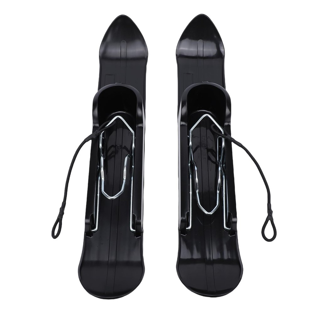 NOENNULL 2 Pcs Winter Snow Sled Board, Stroller Skis for Pets, Plastic Metal Pet Stroller Cart Snow Sled Board for Snowfield, Easy Conversion, Compatible with Standard Strollers,