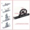NOENNULL 2 Pcs Winter Snow Sled Board, Stroller Skis for Pets, Plastic Metal Pet Stroller Cart Snow Sled Board for Snowfield, Easy Conversion, Compatible with Standard Strollers, view 4