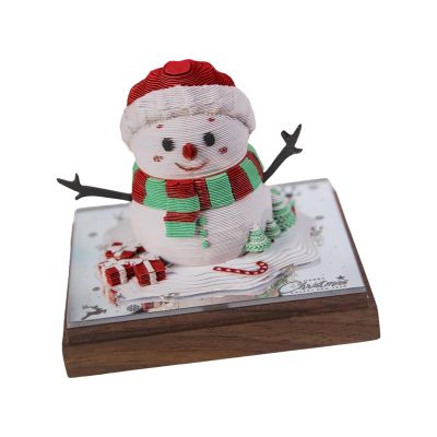 Tsophreniq 2026 Daily Calendar Snowman Paper Sculpture Multifunctional Desk Organiser for Festival Home Decoration Festival