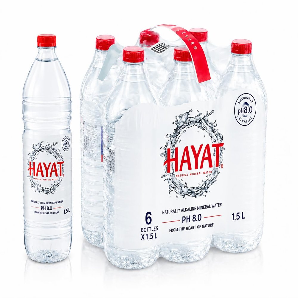 Hayat Natural Mineral Water (Still)- 1.5L (6 Pack)