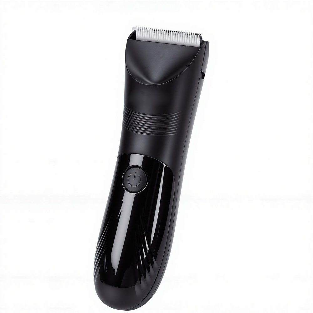 YUYTE Hair Trimmer Electric Body Hair Clipper Body Trimmer Manscaping Groin LED Display IPX7 Wet Dry R Shaped Ceramic Head with Type C Charging