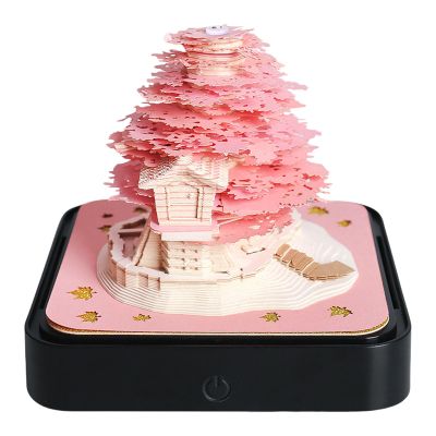 Tsophreniq Innovative 2025 Paper Sculpture Calendar LED Illuminated Desk Memo Pad for Festives Decoration Desk Accessory Festives Home Decoration