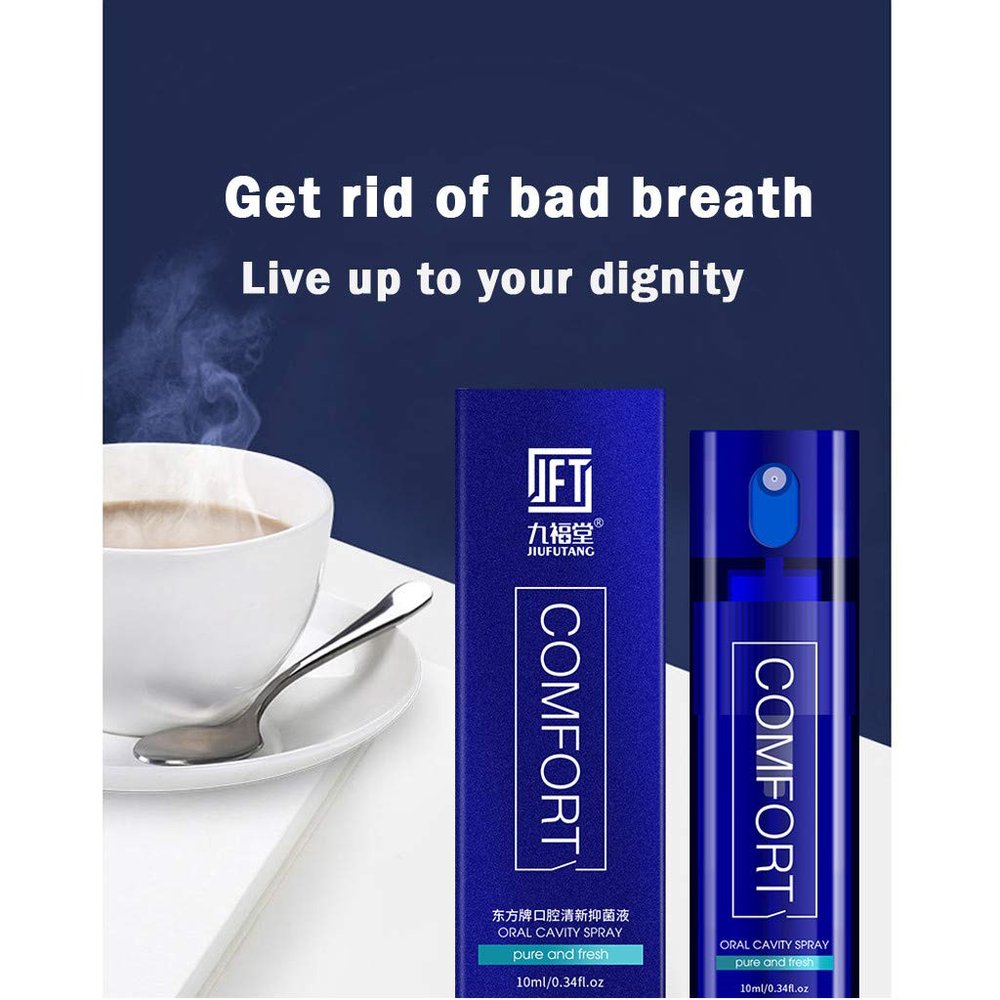 Mouth Oral Halitosis Bad Odor 10ML Breath Spray Clean Cleaning Supplies (blue, One Size)