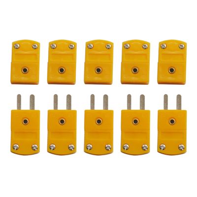 Tsophreniq 10pcs / set K-Type Male Female Connectors Plug Thermocouple Miniature Socket Temperature Sensors Wire Connector Temperature Sensor