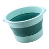 Socobeta Foldable Plastic Foot Bath Tub with Massage Function for Home Travel in Premium Material (Light Green) view 3