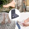 Shower Footrest with No-Drill Installation for Pedicure Support on Smooth Walls Triangular Base Anti-Slip for Safe Foot Placement (White) view 3