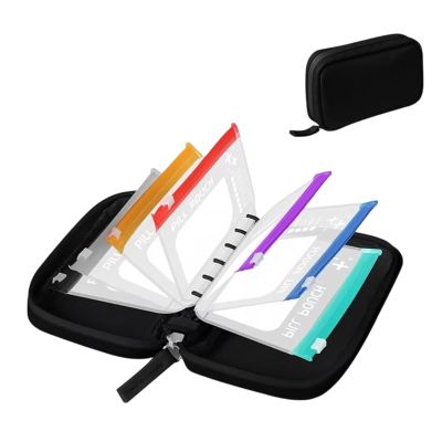 A8 Waterproof Pill Organizer Set, Pill Pouches for Travel, with 7/14 Color-Pill Pouches,Large Weekly Travel Medicines Organizer,Portable Reusable Binder Design Zippered