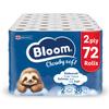 Bloom Cloudy Soft Toilet Rolls | 2-Ply | Bulk Household Value | Unscented (144 Rolls) view 1