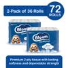 Bloom Cloudy Soft Toilet Rolls | 2-Ply | Bulk Household Value | Unscented (144 Rolls) view 2